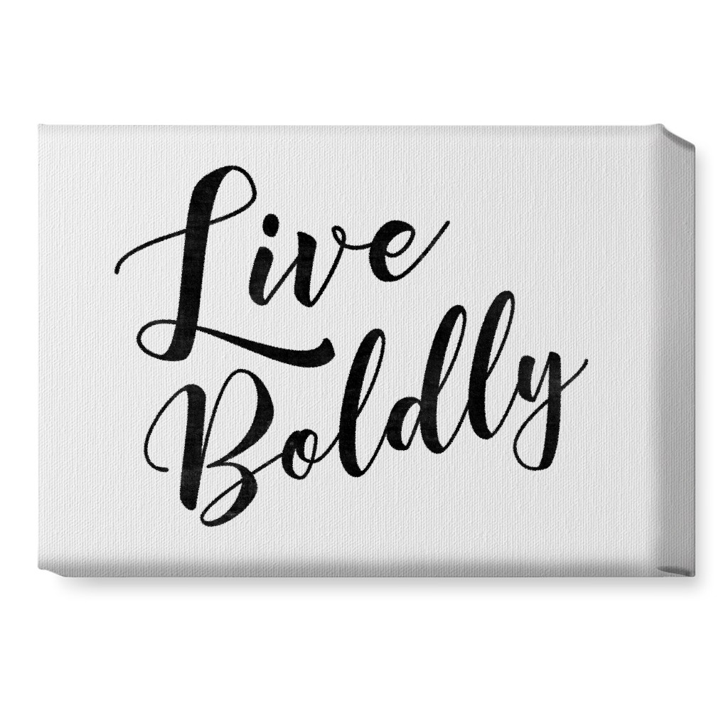 Live Boldly - Neutral Wall Art, No Frame, Single piece, Canvas, 10x14, White, White