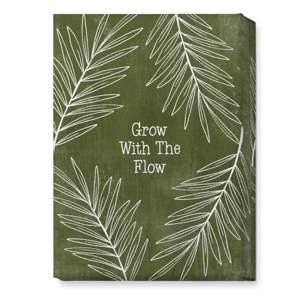 Grow With the Flow - Green Wall Art, No Frame, Single piece, Canvas, 10x14, Green, Classic Green