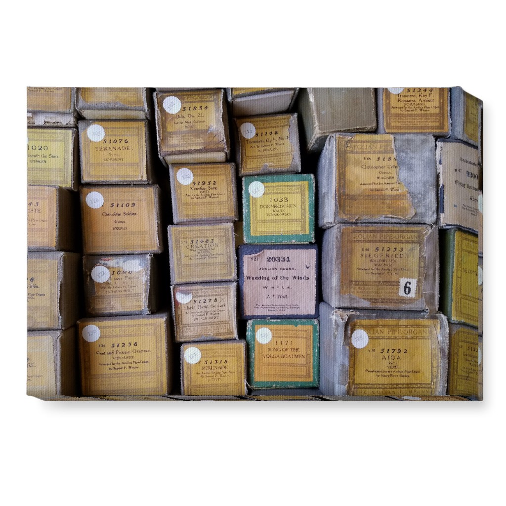 Pipe Organ Music Boxes - Neutral Wall Art, No Frame, Single piece, Canvas, 10x14, Beige