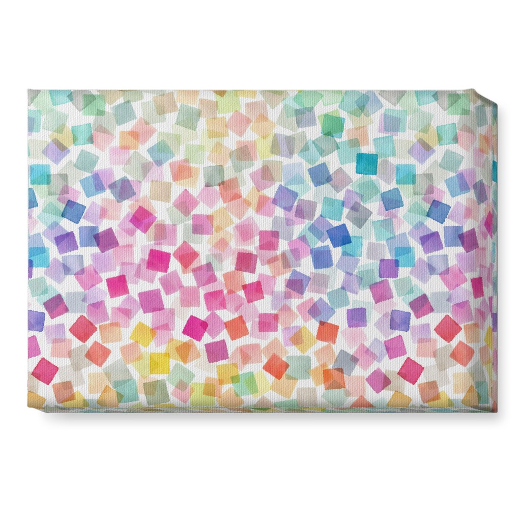 Confetti Party Plaids - Multi Wall Art, No Frame, Single piece, Canvas, 10x14, Multicolor