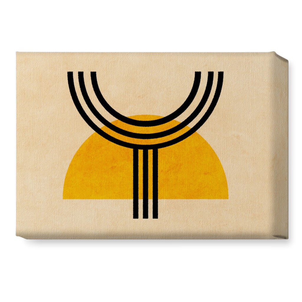 Olympus Abstract - Yellow Wall Art, No Frame, Single piece, Canvas, 10x14, Yellow