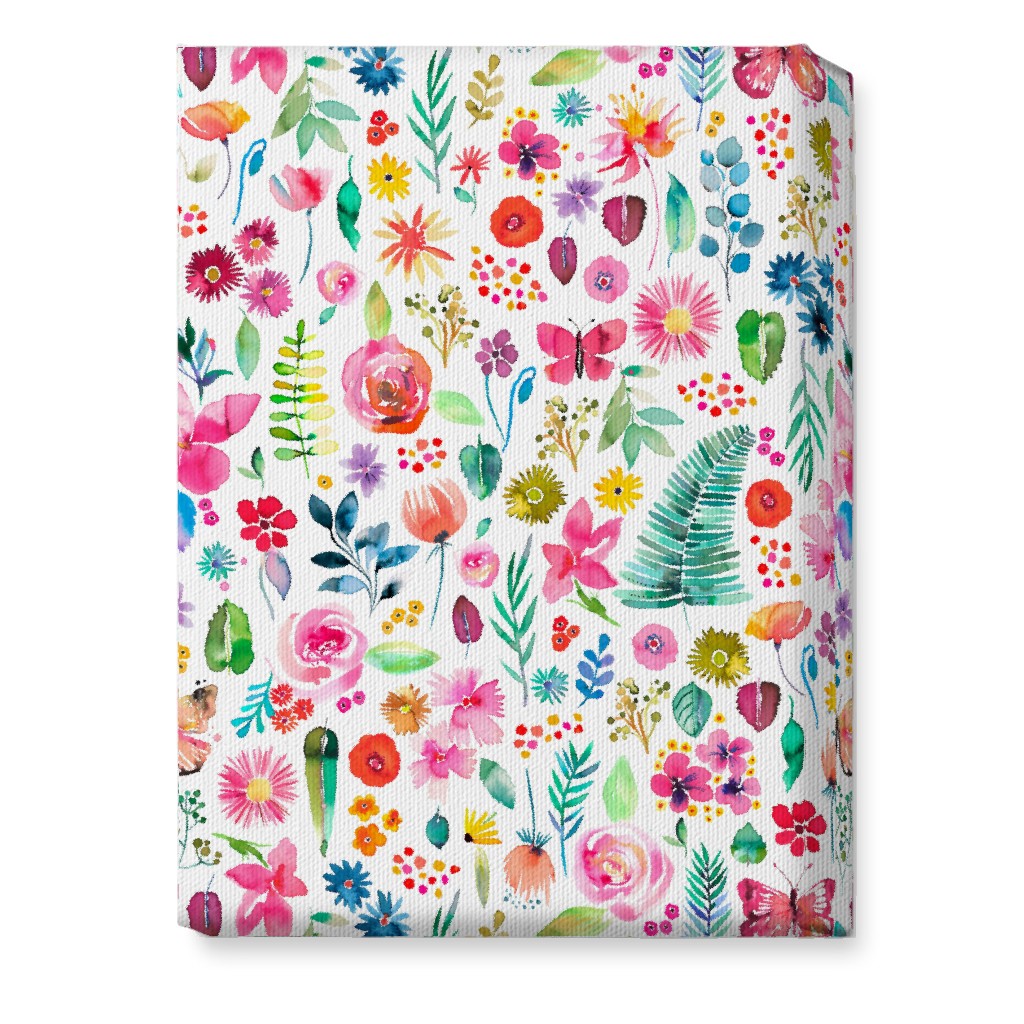 Colorful Botanical Plants - Multi Wall Art, No Frame, Single piece, Canvas, 10x14, Multicolor