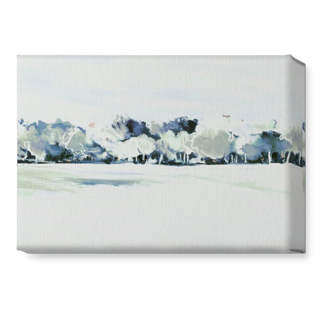 Tree Line Abstract Wall Art, No Frame, Single piece, Canvas, 10x14, Blue