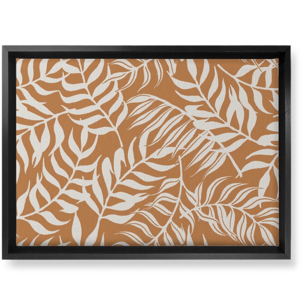 Moving Palms Wall Art, Black, Single piece, Canvas, 10x14, Orange