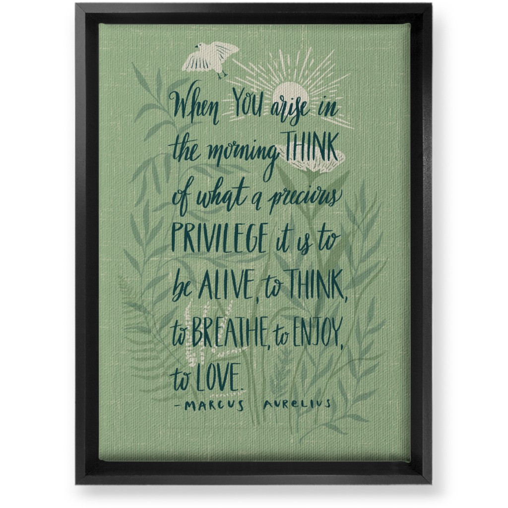 Precious Morning Wall Art, Black, Single piece, Canvas, 10x14, Green, Julep