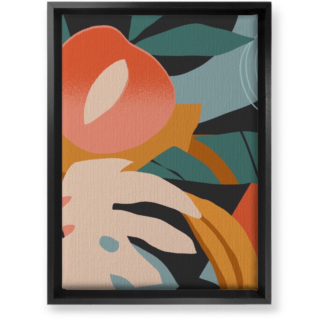 Peach Beach - Multi Wall Art, Black, Single piece, Canvas, 10x14, Multicolor