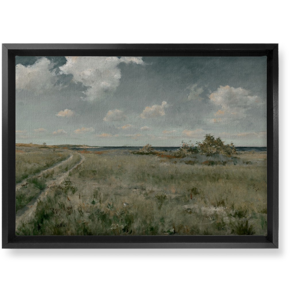 Coastal Plains Wall Art, Black, Single piece, Canvas, 10x14, Green, Classic Green