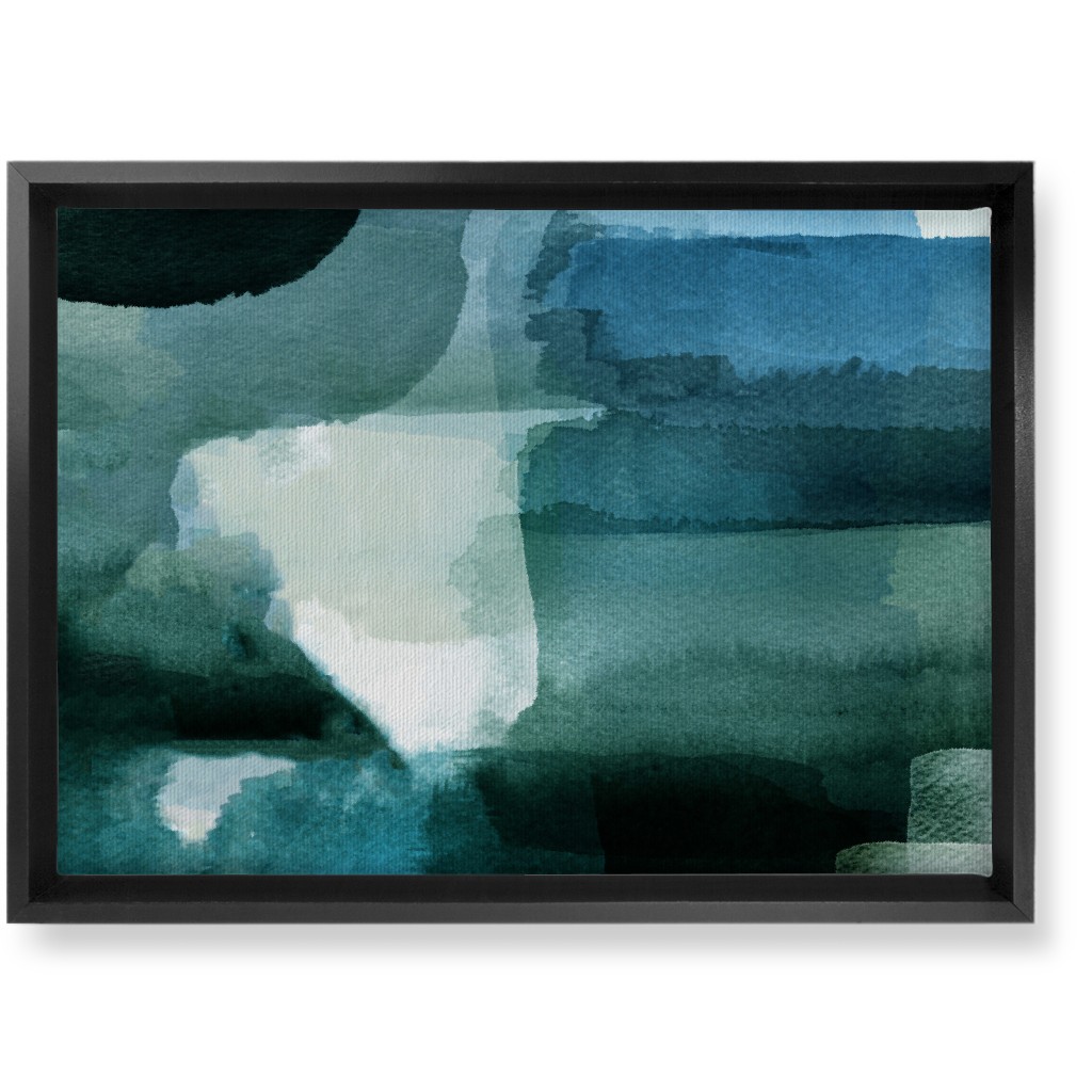 Abyss - Green and Blue Wall Art, Black, Single piece, Canvas, 10x14, Green