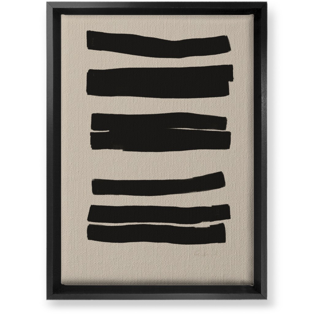 Abstract Bold Stripes I Wall Art, Black, Single piece, Canvas, 10x14, Black, Wheat
