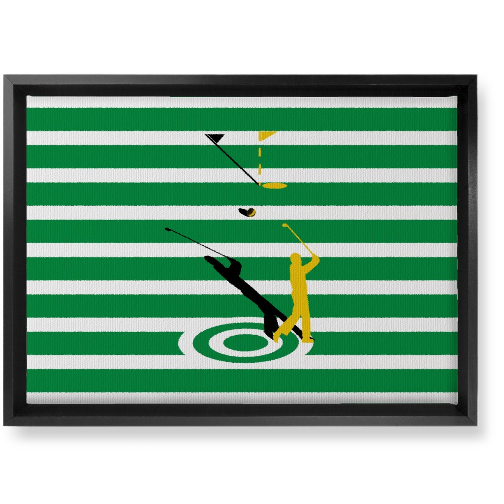 Golf Golden Shot - Green Wall Art, Black, Single piece, Canvas, 10x14, Green