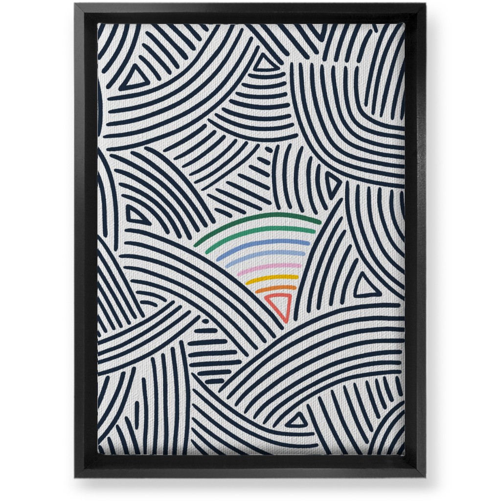 Rainbows Wall Art, Black, Single piece, Canvas, 10x14, Black