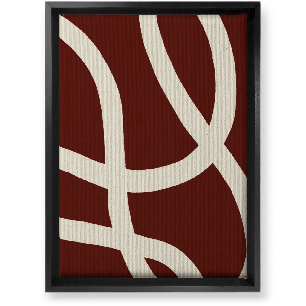 Tangled Brush Strokes I Wall Art, Black, Single piece, Canvas, 10x14, Red