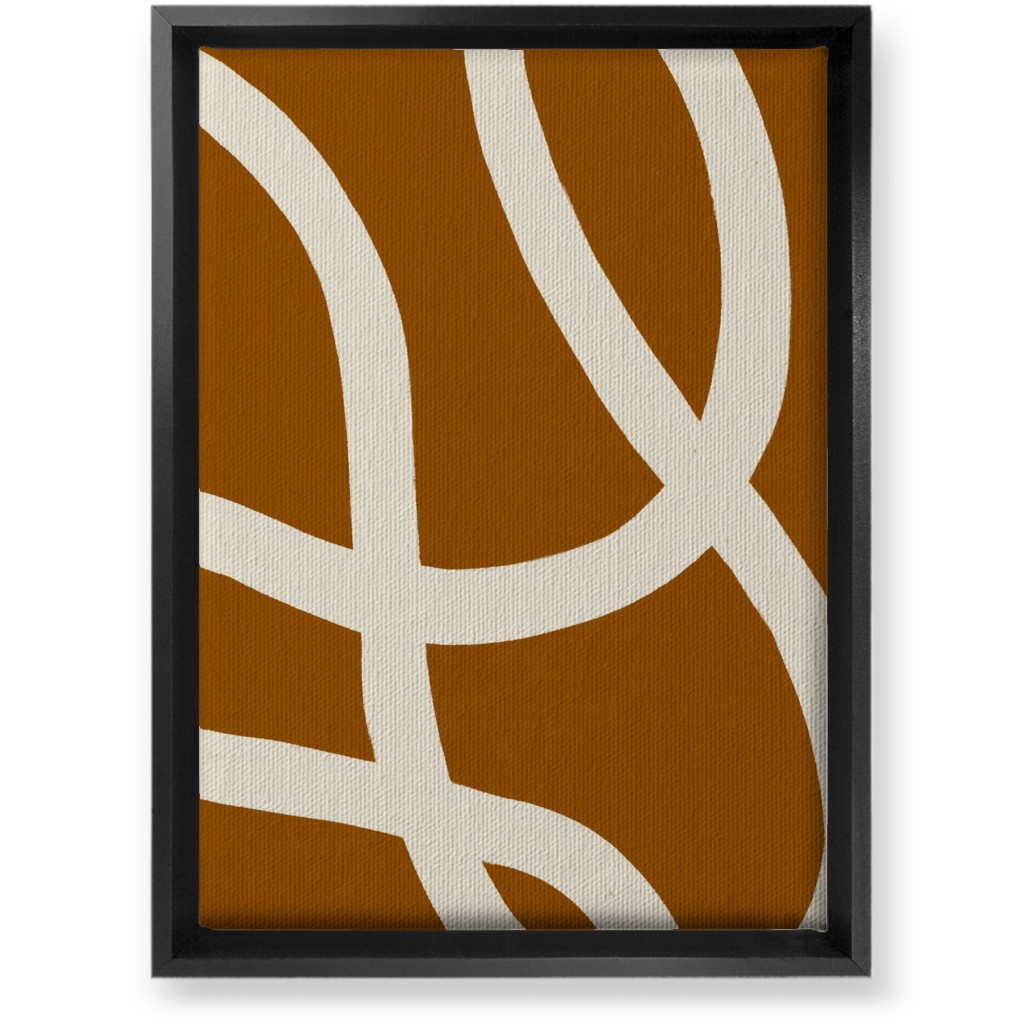 Tangled Brush Strokes I Wall Art, Black, Single piece, Canvas, 10x14, Orange, Earth