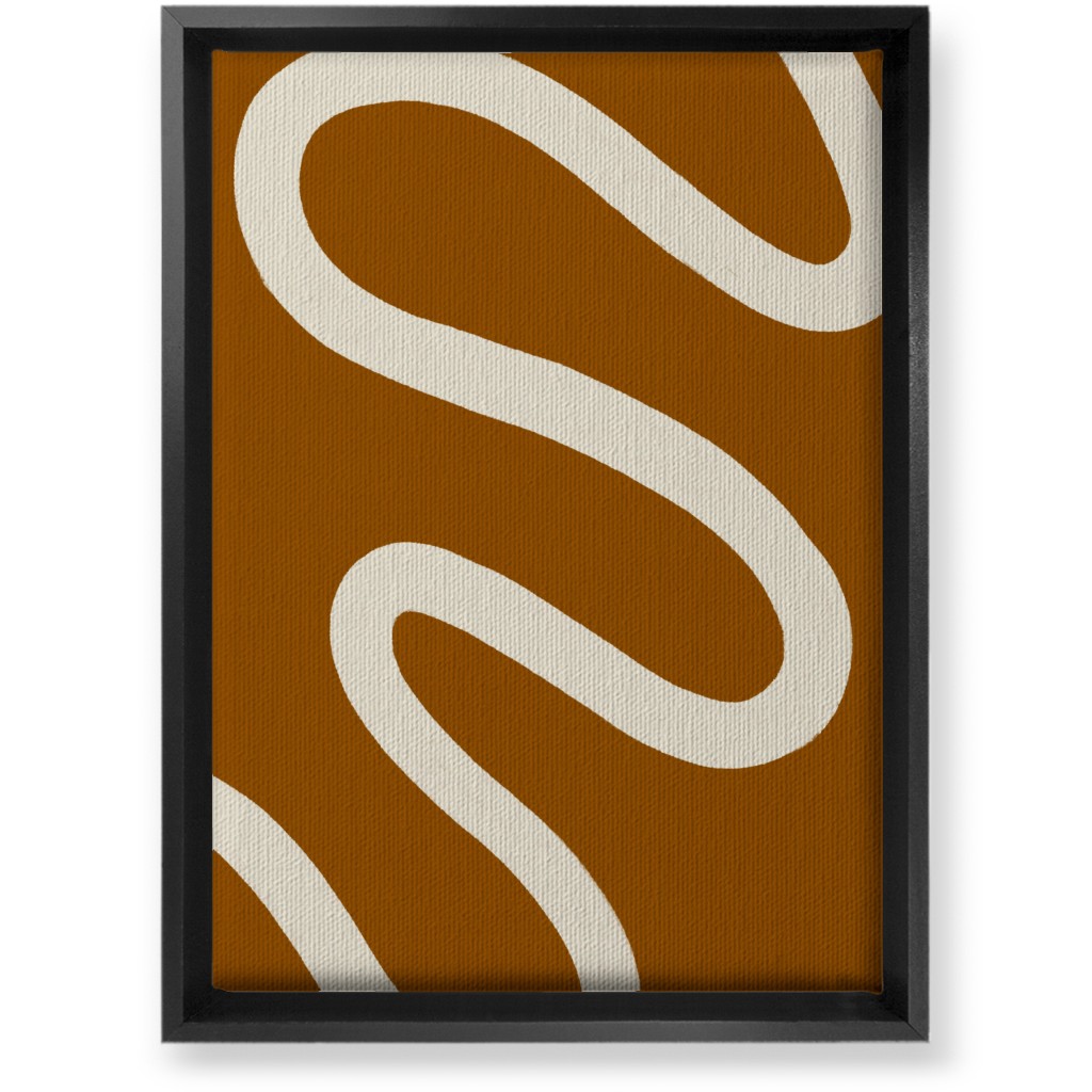 Tangled Brush Strokes Ii Wall Art, Black, Single piece, Canvas, 10x14, Orange