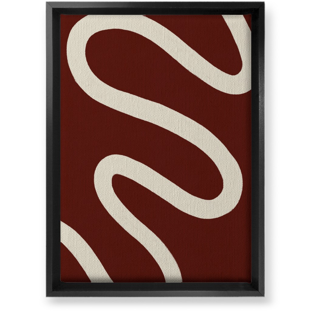 Tangled Brush Strokes Ii Wall Art, Black, Single piece, Canvas, 10x14, Red, Chocolate