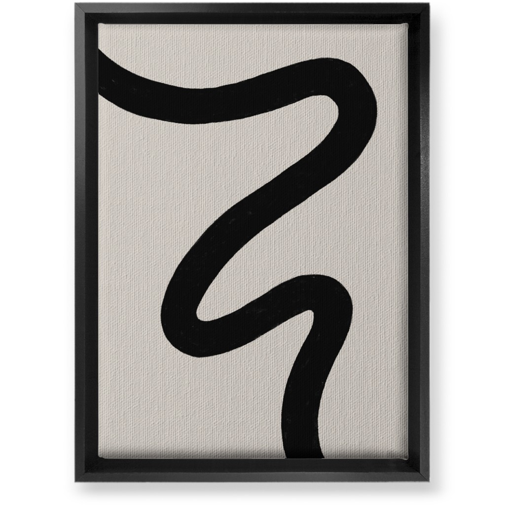 Tangled Brush Strokes Iv Wall Art, Black, Single piece, Canvas, 10x14, Beige