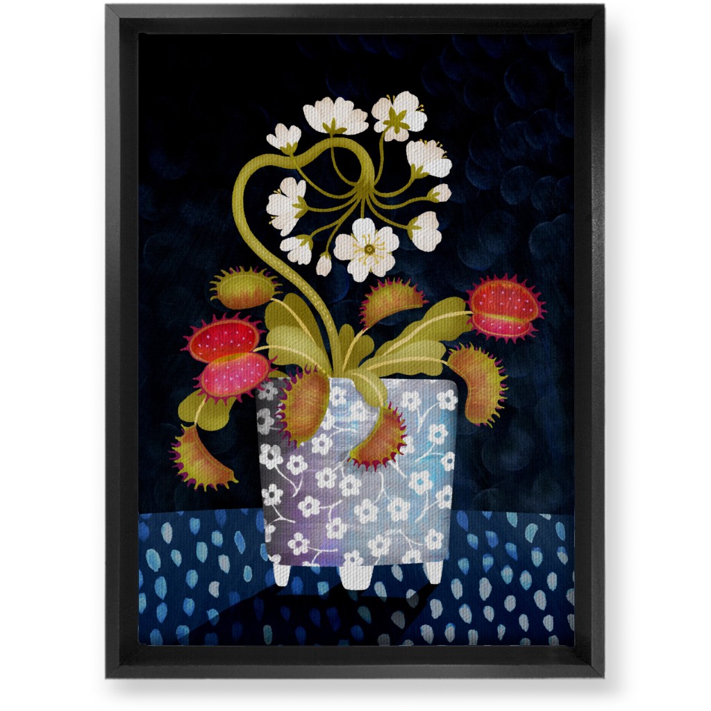 Venus Flytrap - Dark Wall Art, Black, Single piece, Canvas, 10x14, Multicolor