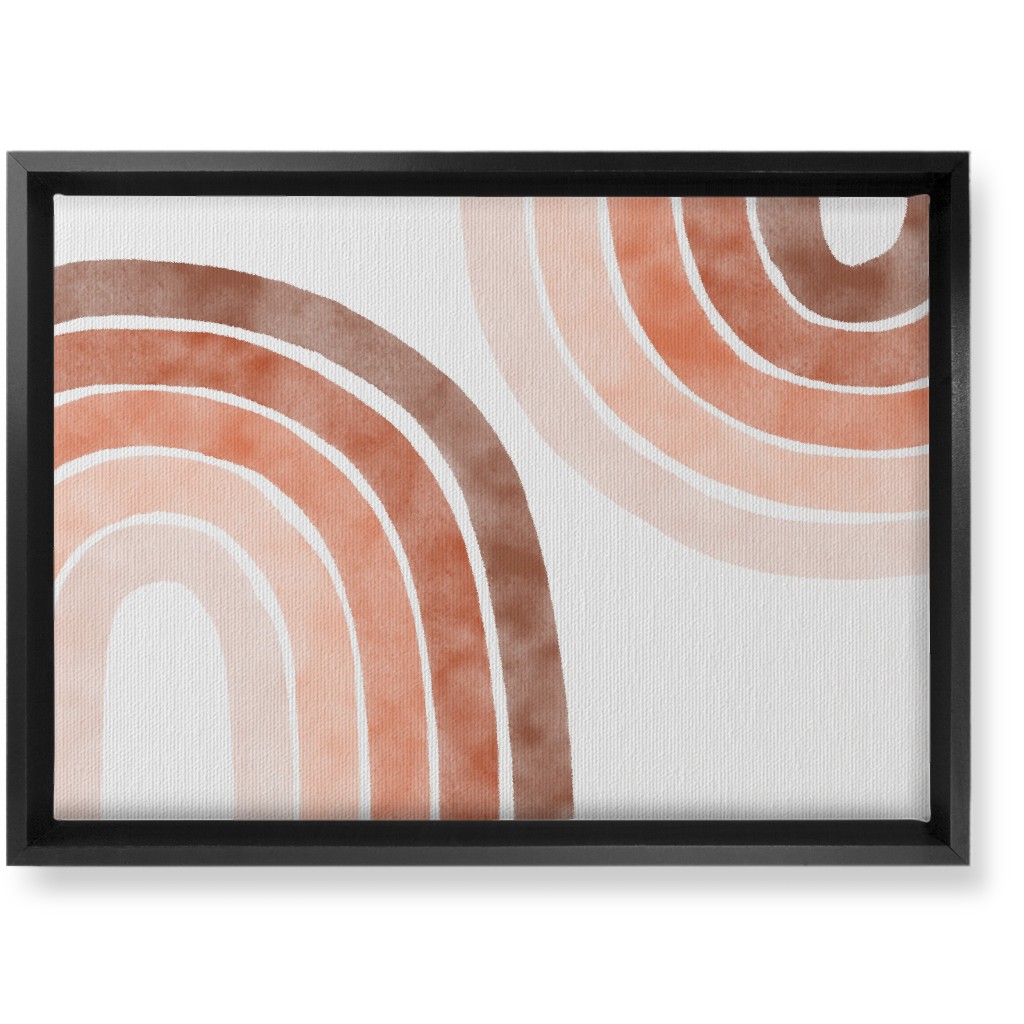 Boho Rainbows - Warm Neutral Wall Art, Black, Single piece, Canvas, 10x14, Pink