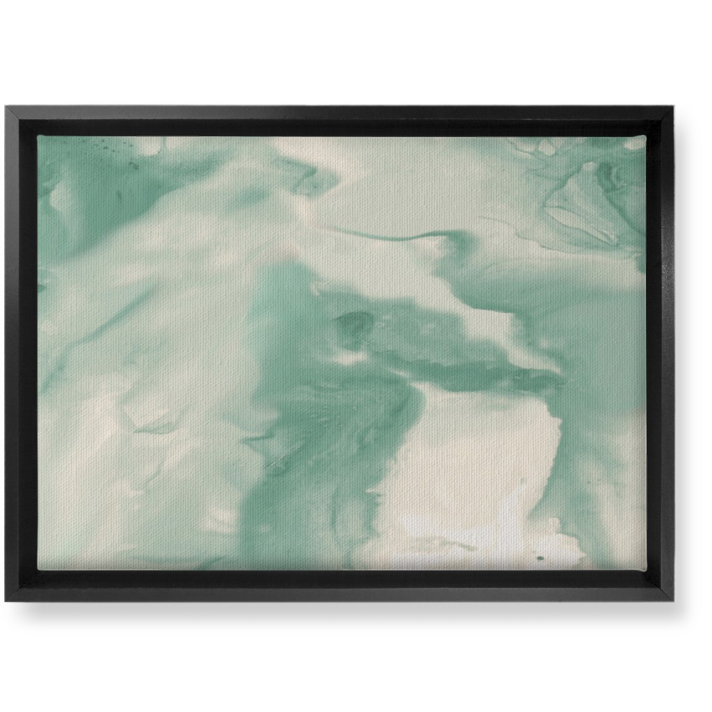 Abstract Watercolor Marble Wall Art, Black, Single piece, Canvas, 10x14, Green, Mantis