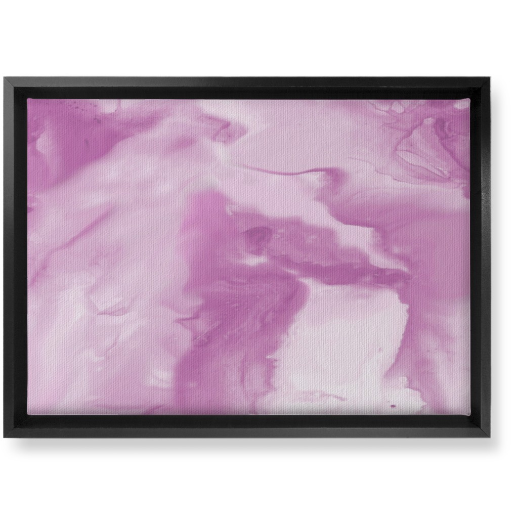 Abstract Watercolor Marble Wall Art, Black, Single piece, Canvas, 10x14, Purple