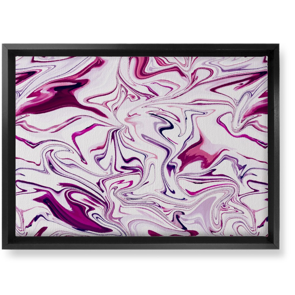 Marble - Mulberry Wall Art, Black, Single piece, Canvas, 10x14, Pink, Bright Pink