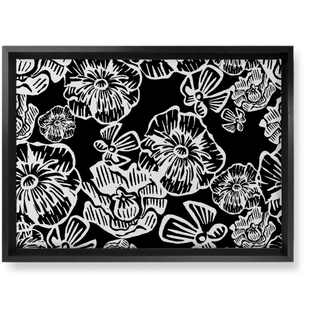 Poppy Arty Wall Art, Black, Single piece, Canvas, 10x14, Black
