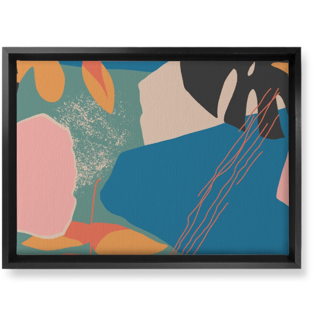 Tropical Garden - Multi Wall Art, Black, Single piece, Canvas, 10x14, Multicolor