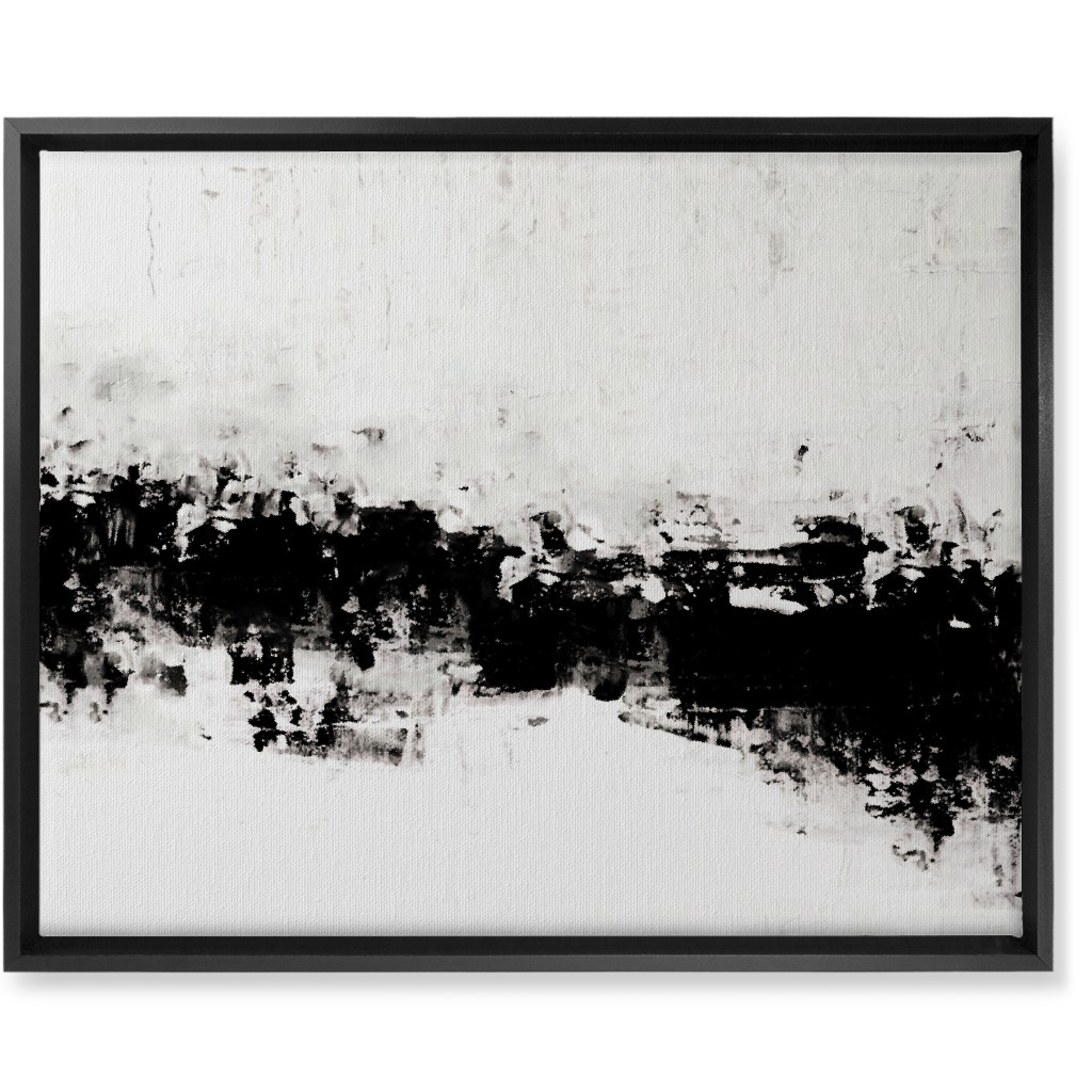 Urban Serenity - Black and White Wall Art, Black, Single piece, Canvas, 16x20, Black, Black