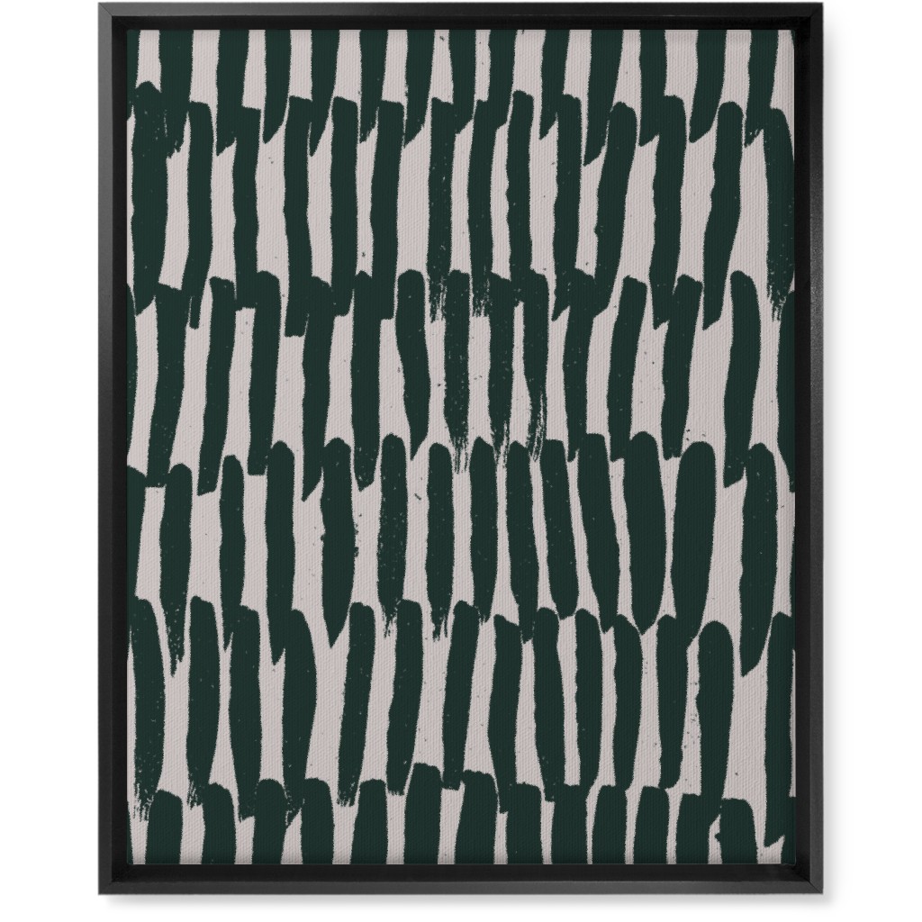Uneven Stripes - Neutral Wall Art, Black, Single piece, Canvas, 16x20, Beige