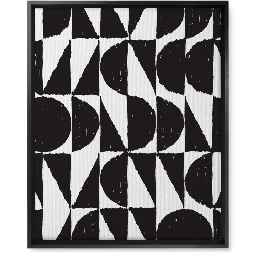 Mod Shapes Wall Art, Black, Single piece, Canvas, 16x20, Black