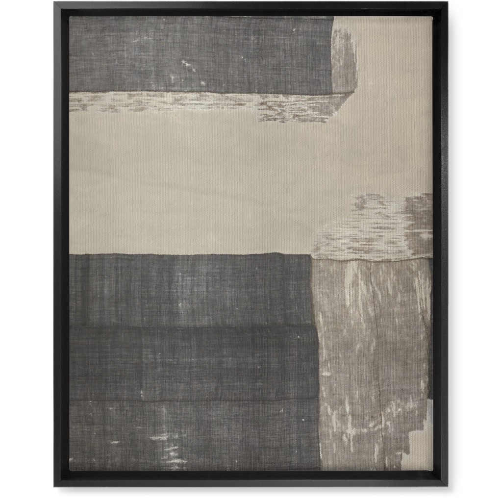 Threads - Gray Wall Art, Black, Single piece, Canvas, 16x20, Gray