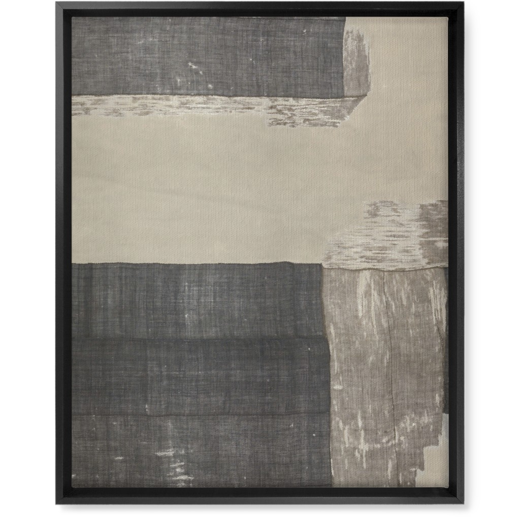 Threads - Gray Wall Art, Black, Single piece, Canvas, 16x20, Gray, Gray