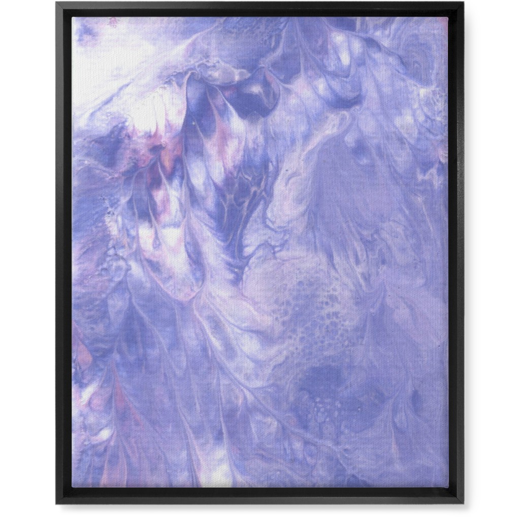 Acrylic Pour - Purple Wall Art, Black, Single piece, Canvas, 16x20, Purple
