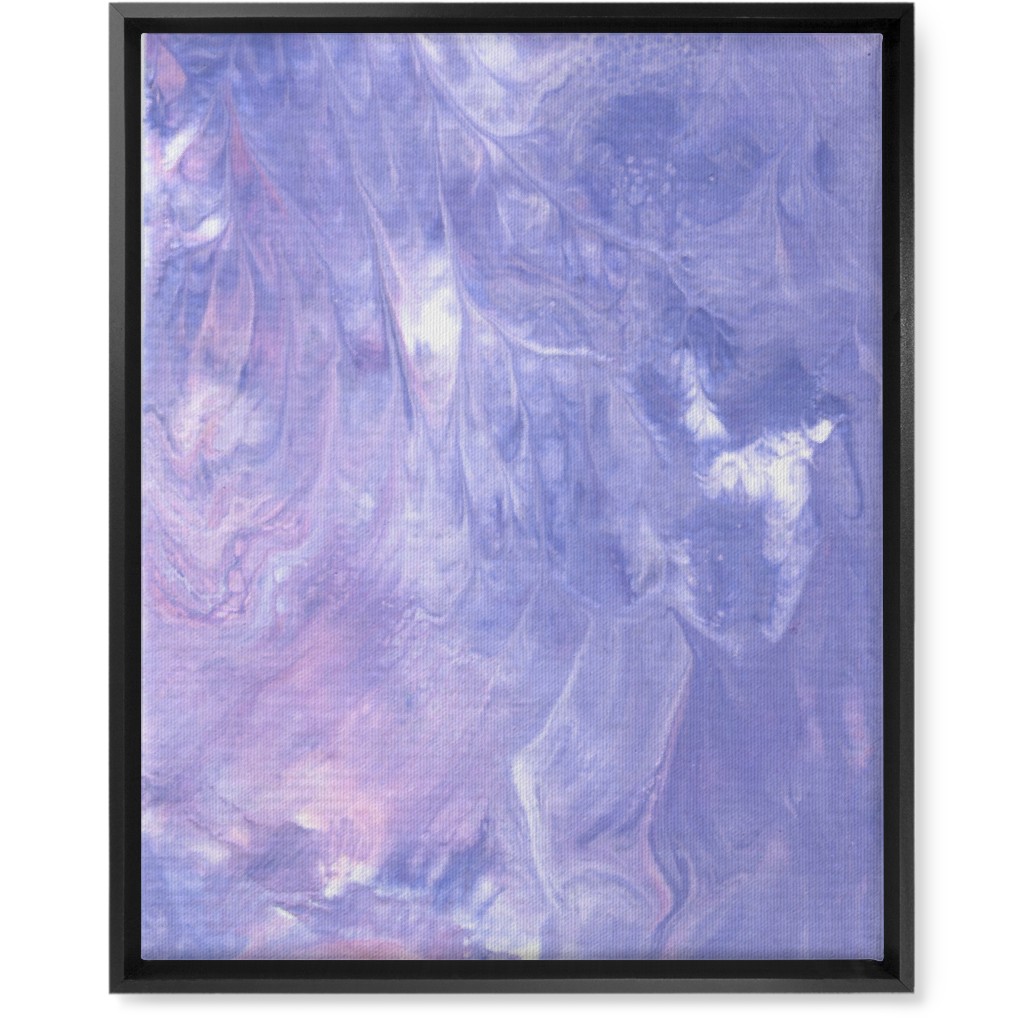 Acrylic Pour Abstract - Purple Wall Art, Black, Single piece, Canvas, 16x20, Purple, Purple