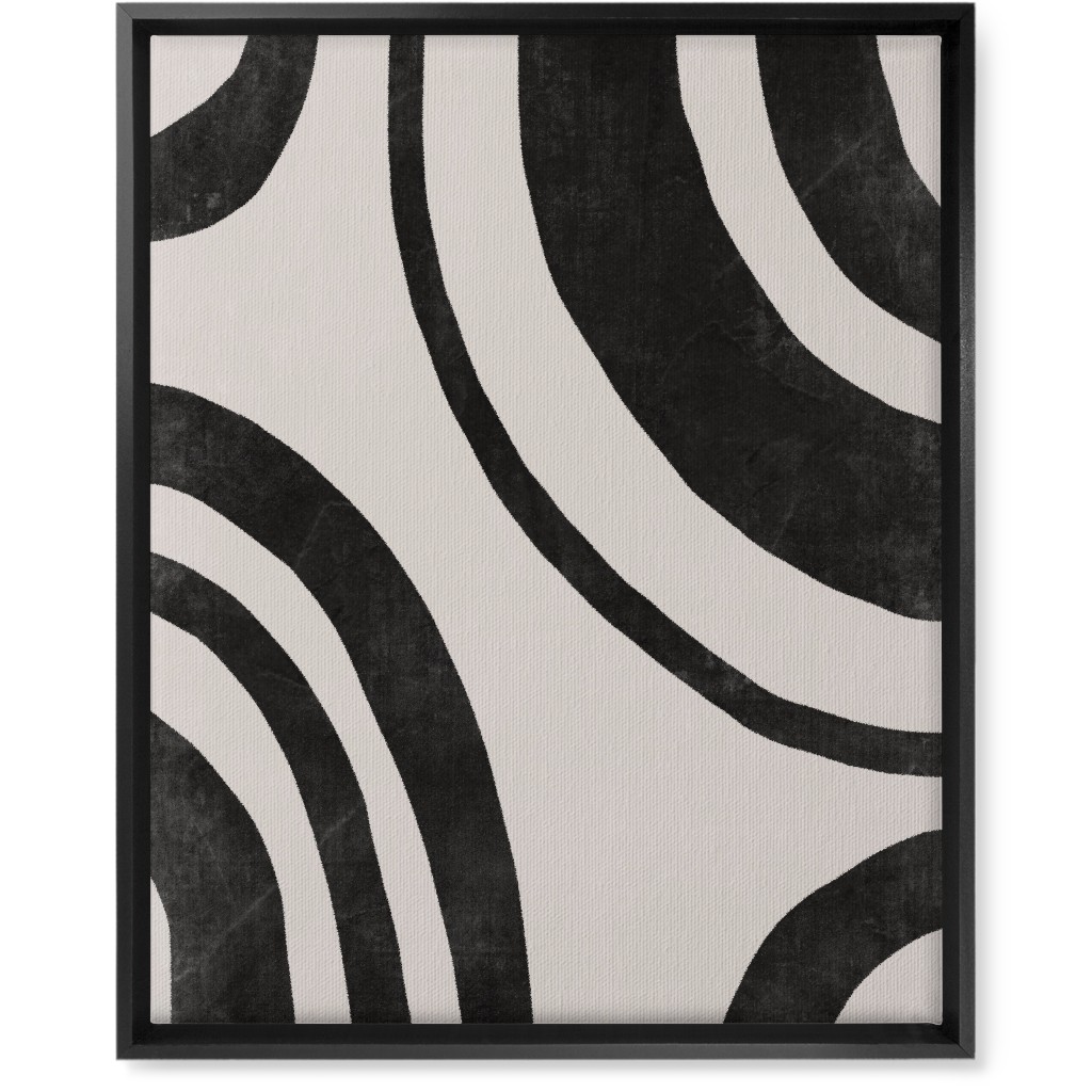 Pathway - Black and Beige Wall Art, Black, Single piece, Canvas, 16x20, Black
