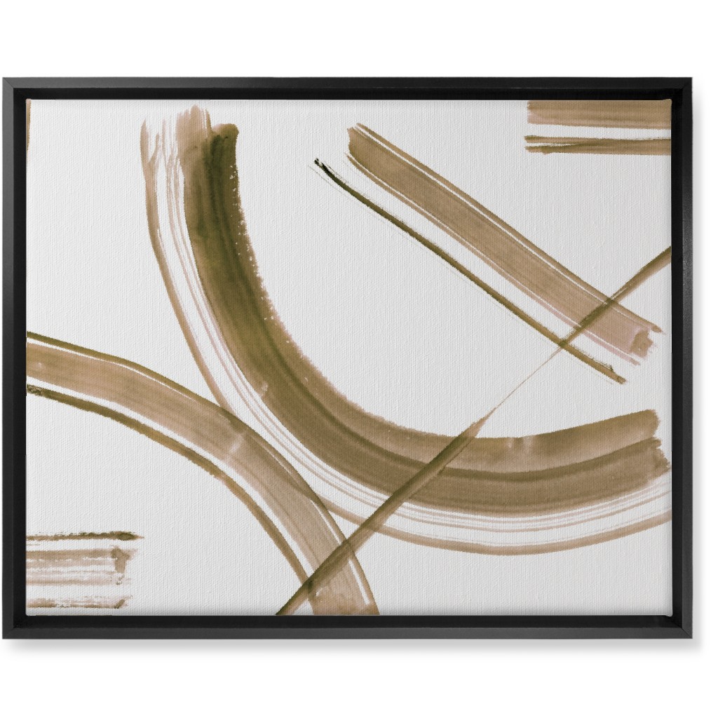 Watercolor Intersection of Minds Wall Art, Black, Single piece, Canvas, 16x20, Brown