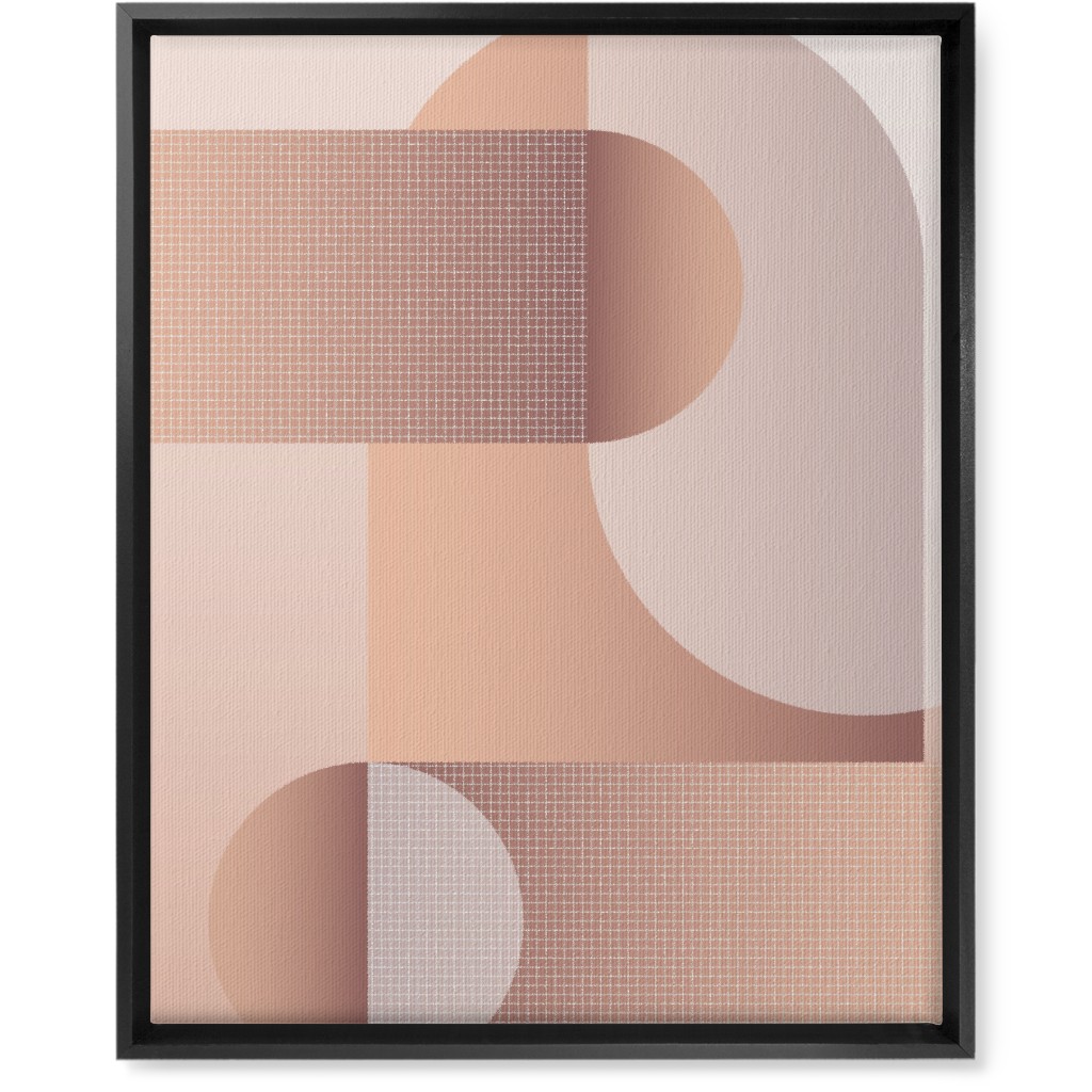 Geometric Arches - Neutral Wall Art, Black, Single piece, Canvas, 16x20, Pink, Bright Pink