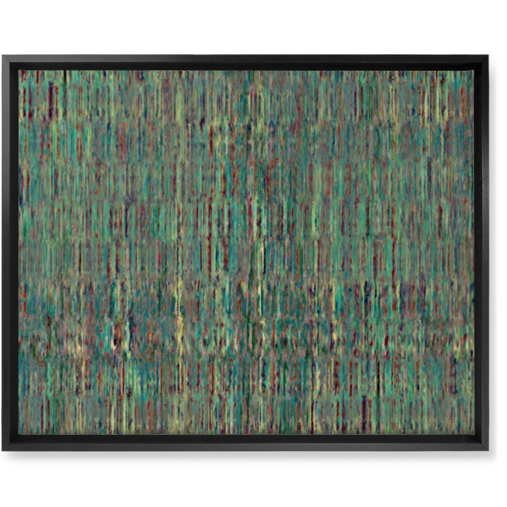 String Theory - Green Wall Art, Black, Single piece, Canvas, 16x20, Green