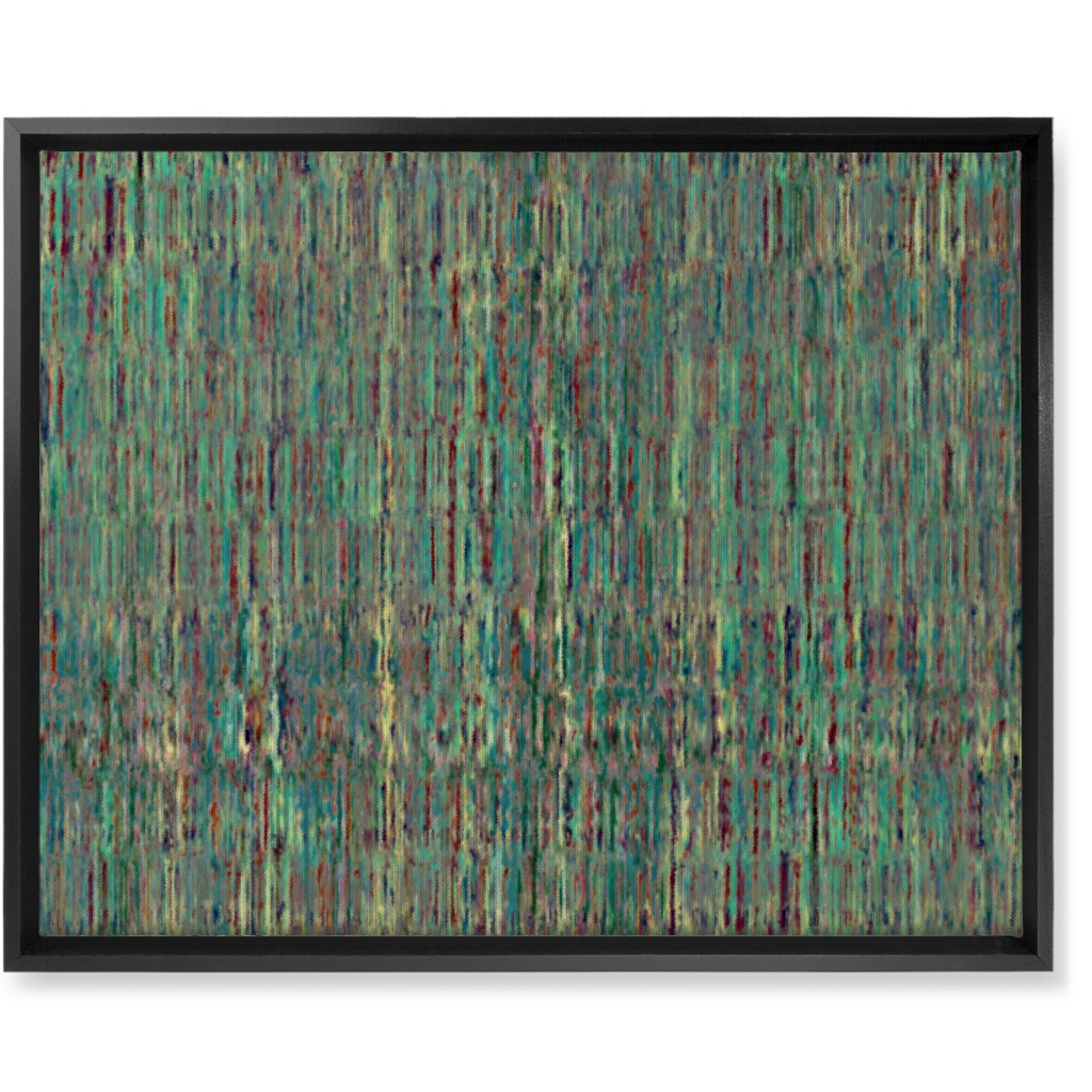 String Theory - Green Wall Art, Black, Single piece, Canvas, 16x20, Green, Classic Green