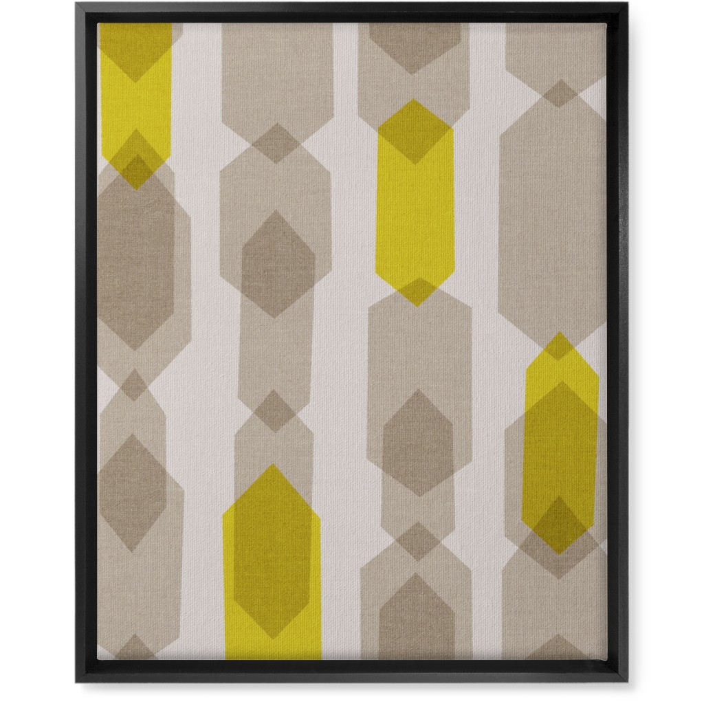 Elements Columns Wall Art, Black, Single piece, Canvas, 16x20, Yellow, Rye