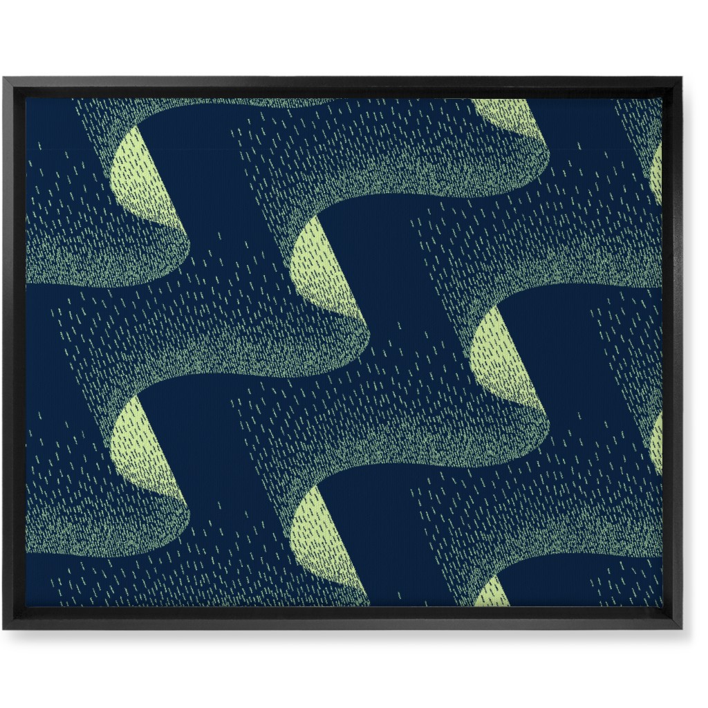 Aurora Wall Art, Black, Single piece, Canvas, 16x20, Blue, True Blue