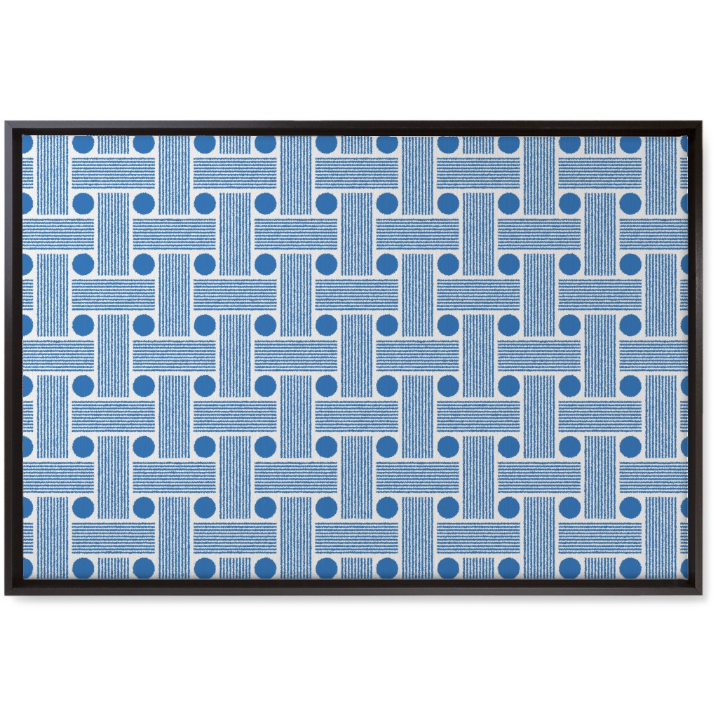 Beams - Blue Wall Art, Black, Single piece, Canvas, 20x30, Blue, True Blue