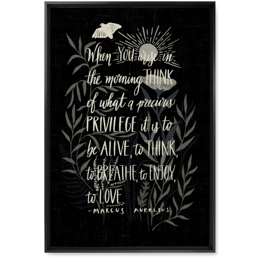 Precious Morning Wall Art, Black, Single piece, Canvas, 20x30, Black