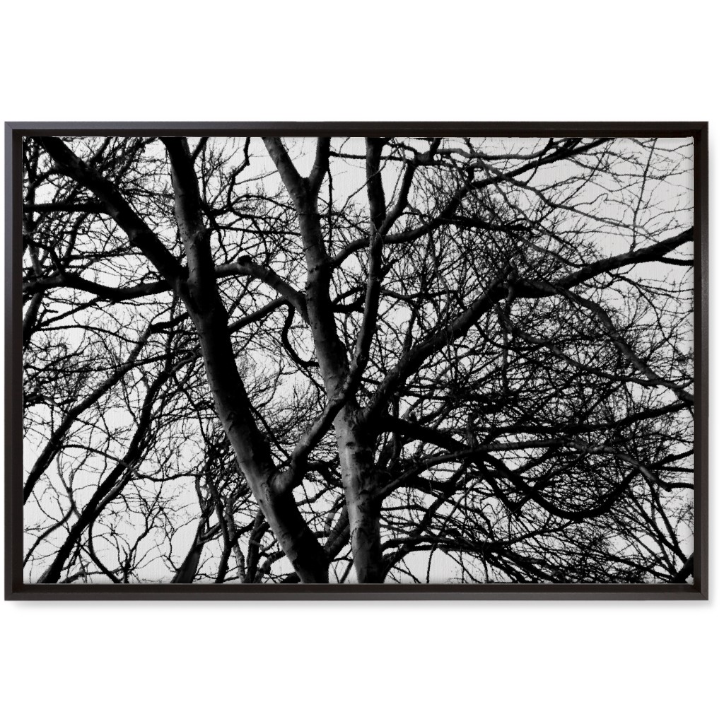 Tree Lace - Neutral Wall Art, Black, Single piece, Canvas, 20x30, Black, Black