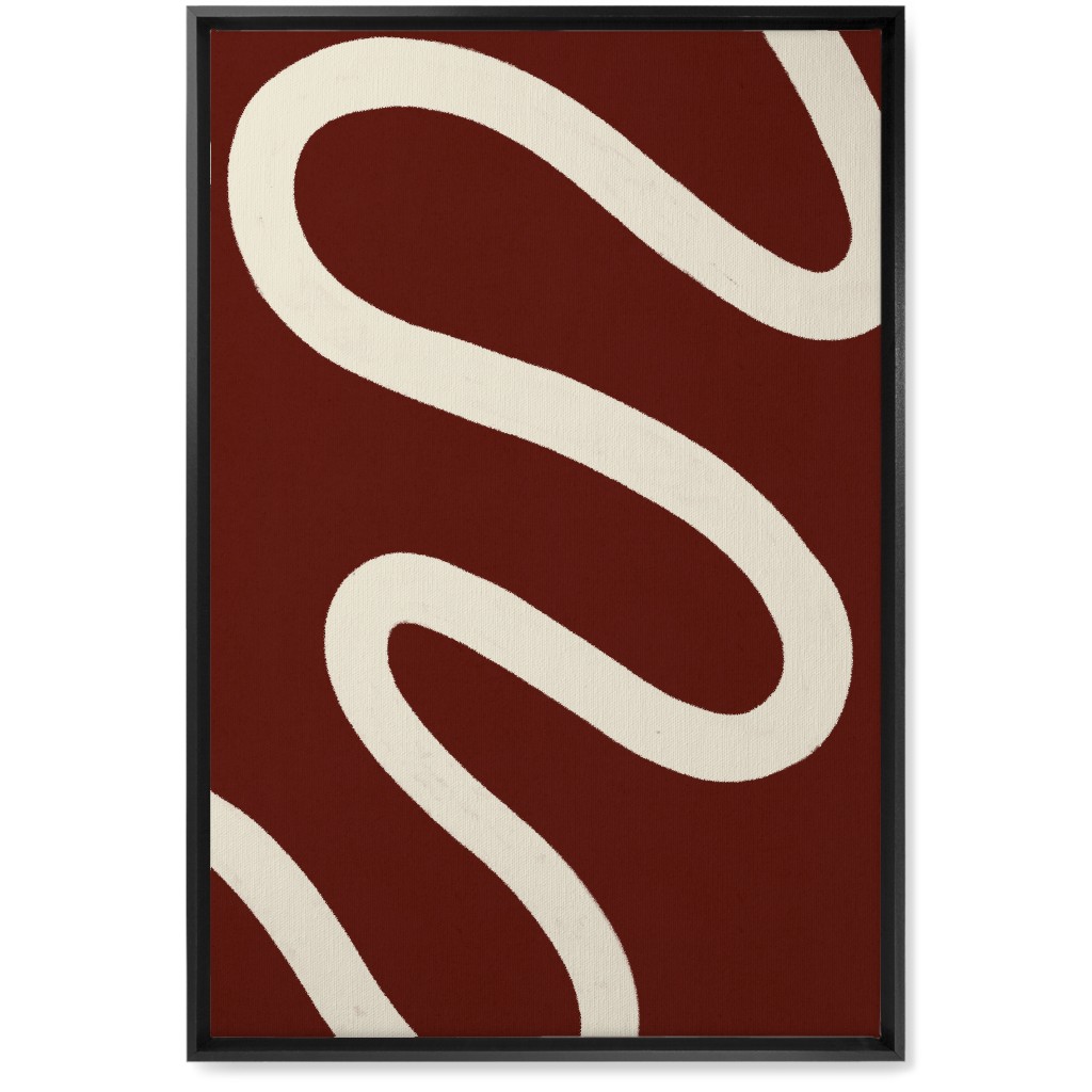 Tangled Brush Strokes Ii Wall Art, Black, Single piece, Canvas, 20x30, Red