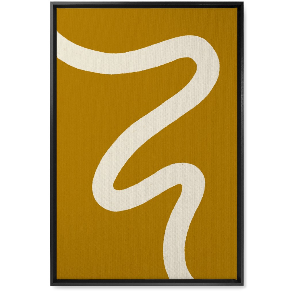 Tangled Brush Strokes Iv Wall Art, Black, Single piece, Canvas, 20x30, Yellow