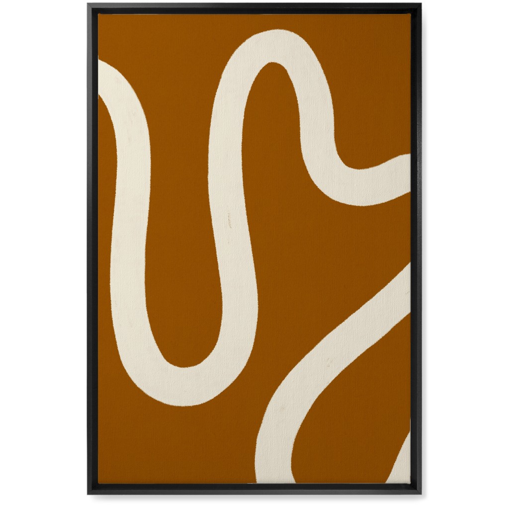 Tangled Brush Strokes Iii Wall Art, Black, Single piece, Canvas, 20x30, Orange, Earth