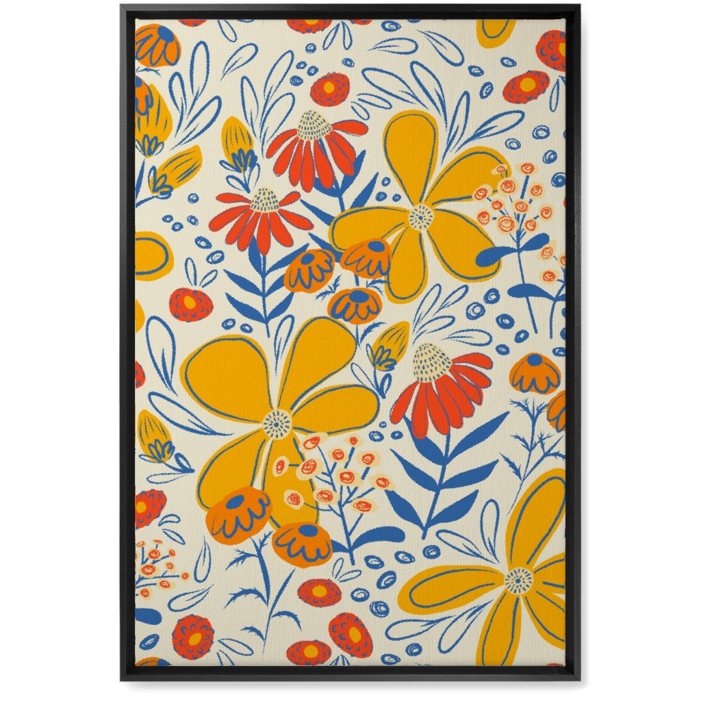 Black And Yellow Canvas Wall Art