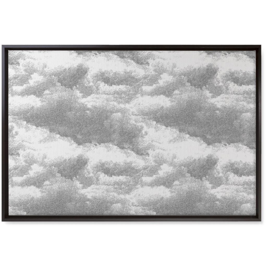 Storm Clouds - Gray Wall Art, Black, Single piece, Canvas, 20x30, Gray