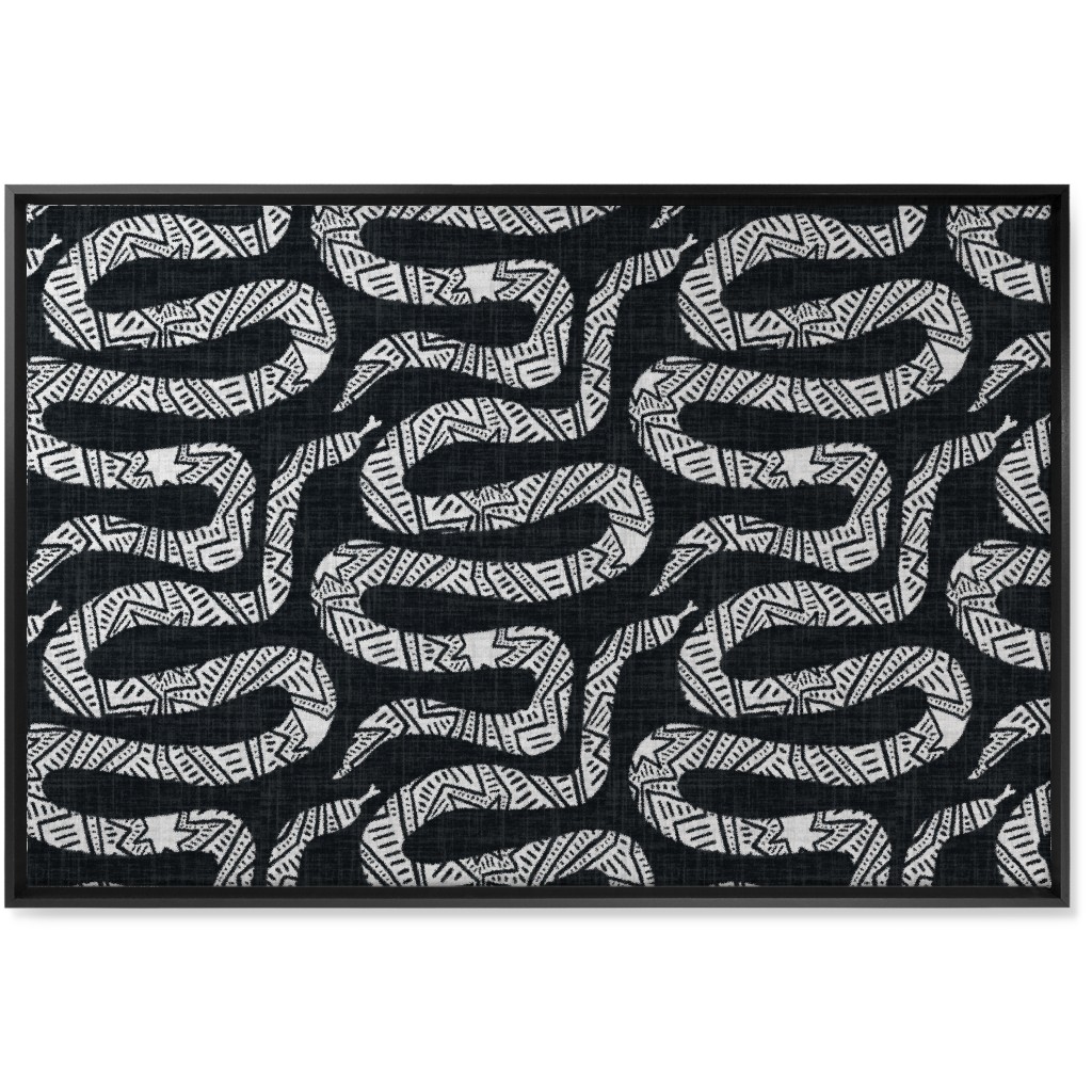 Snake Study - Black Wall Art, Black, Single piece, Canvas, 24x36, Black